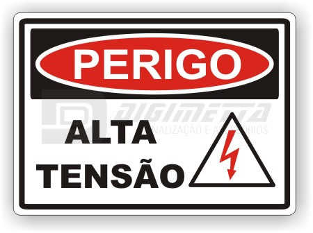 Placa: Perigo - Alta Tensão