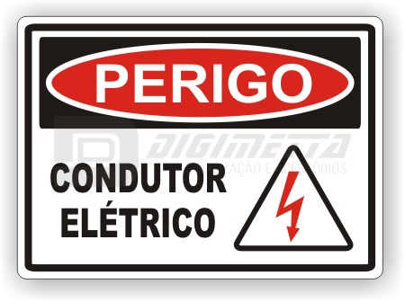Placa: Perigo - Condutor Elétrico