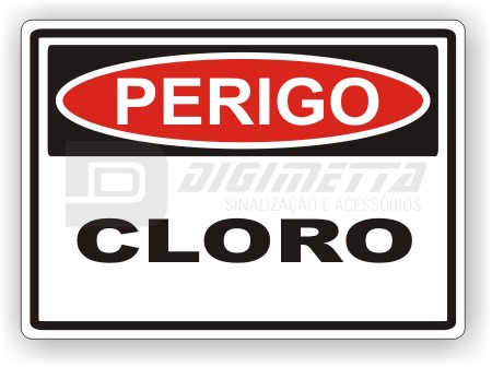 Placa: Perigo - Cloro