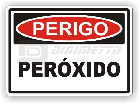 Placa: Perigo - Peróxido