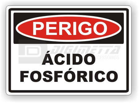 Placa: Perigo - Ácido Fosfórico