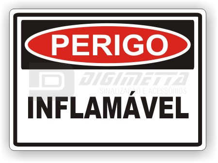 Placa: Perigo - Inflamável