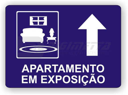placa: Apartamento em Exposição Acima