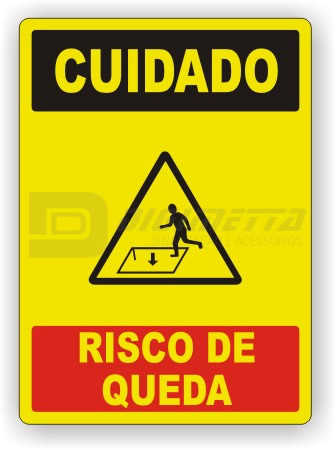 Placa: Cuidado - Risco de Queda