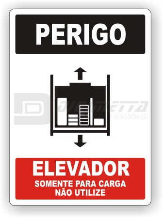 Placa: Elevador Somente Para Carga - Não Utilize