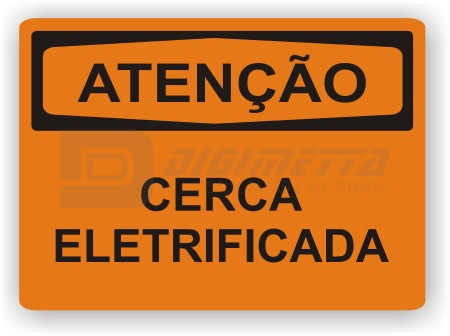 Placa de Ateno - Cerca Eletrificada