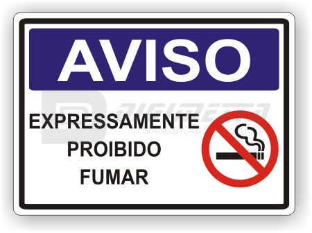 Placa: Aviso - Expressamente Proibido Fumar