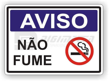 Placa: Aviso - No Fume