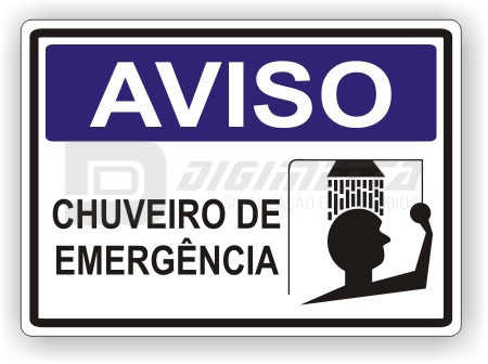 Placa: Aviso - Chuveiro de Emergncia