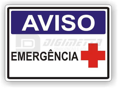 Placa: Aviso - Emergncia