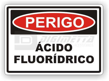 Placa: Perigo - cido Fluordrico