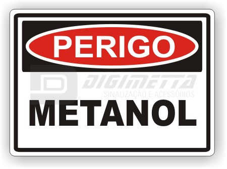 Placa: Perigo - Metanol