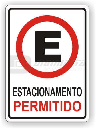 Placa: Estacionamento Permitido