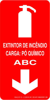 Placa: Extintor de Incndio - Carga P Tipo ABC