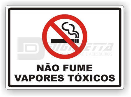 Placa: Não Fume Vapores Tóxicos