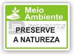 Placa: Preserve a Natureza