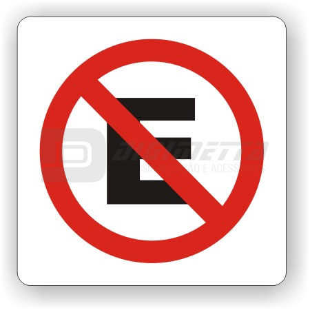 Placa: Pictograma de Proibido Estacionar