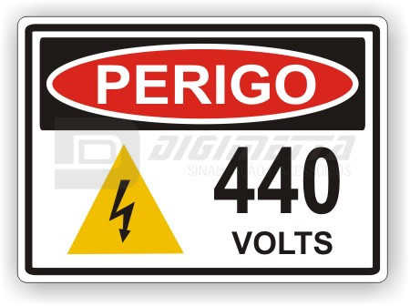 Placa: Perigo - 440 Volts
