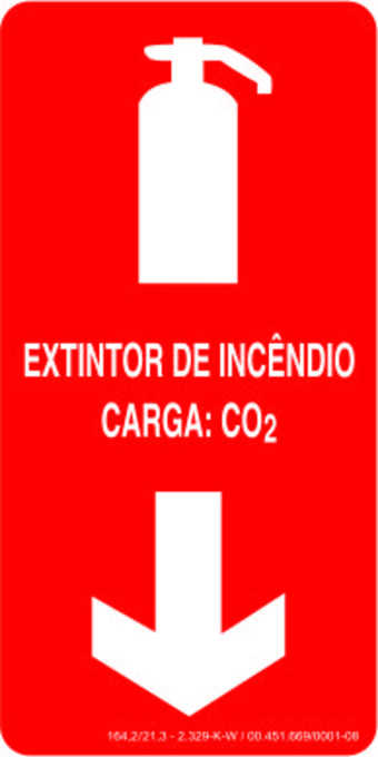 Placa: Extintor de Incêndio - Carga CO2