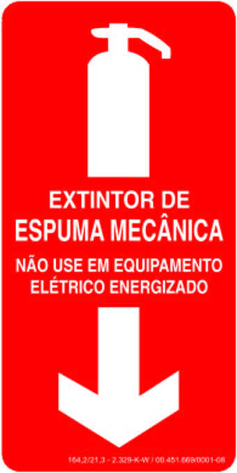 Placa: Extintor de Incêndio - Carga Espuma Mecânica