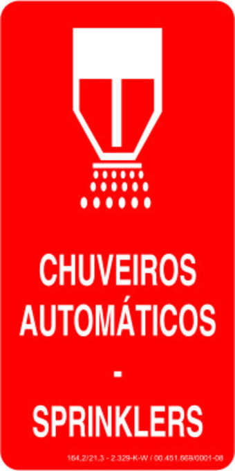 Placa: Chuveiros Automáticos - Sprinklers