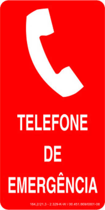 Placa: Telefone de Emergência