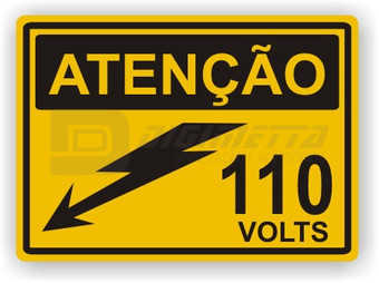 Placa: Atenção - 110 Volts